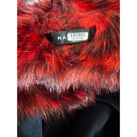 NATORI Red Leopard Faux Fur Jacket - Picture 9 of 10